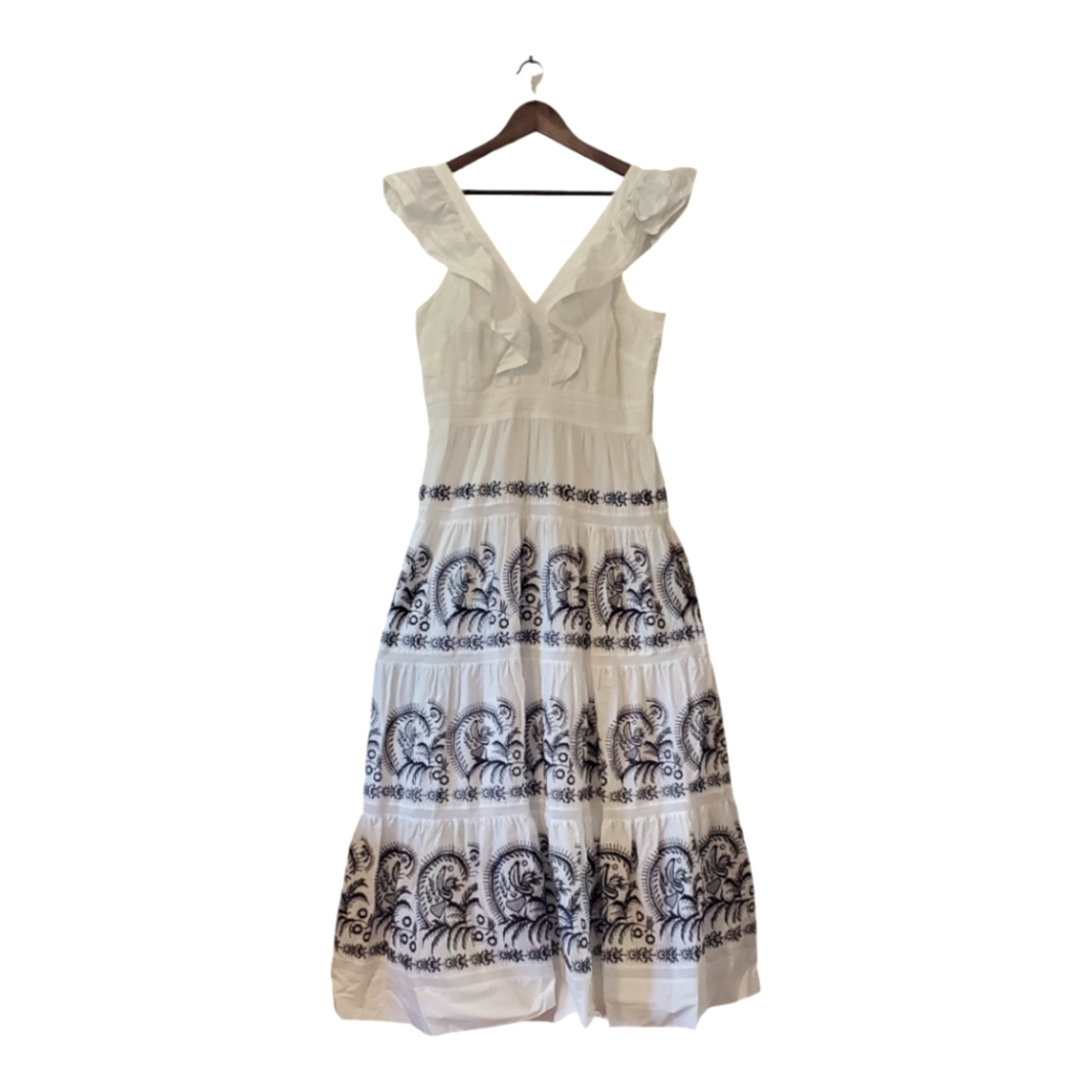 Antonio Melani, Size 12, white/dark navy.